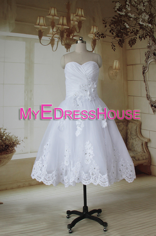 130073R Myedresshouse Haute Couture Sweetheart Neck Lace  Bridal Dress